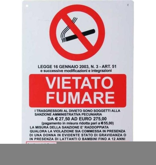 12x panneau interdit de fumer loi 16 janvier 2003 20 x 30 cm PVC orange