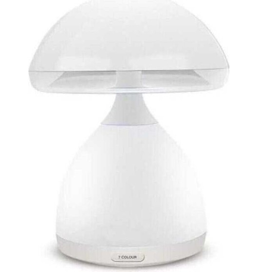 Lampe champignon chromatique avec interrupteur LED rechargeable ombragé