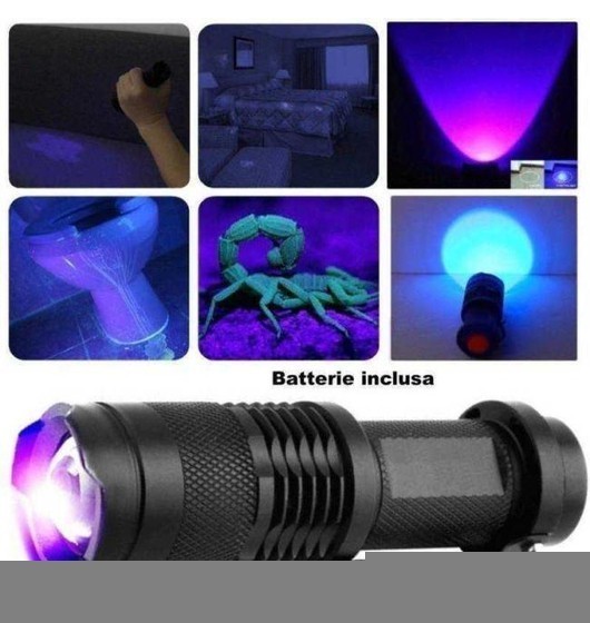 Mini torche UV légère en bois détecte les taches de billets de banque fluides...