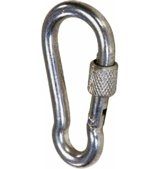 2x Mousqueton à vis 12x120 mm poignée boucle acier galvanisé porte-clés