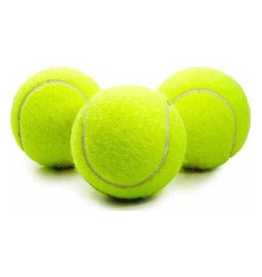 Lot de 3 balles de tennis jaunes balles pour entraînement de raquette sport