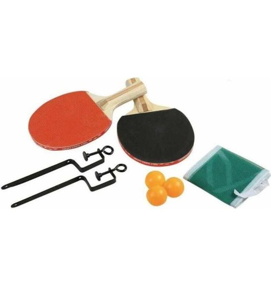 Kit tennis de table raquettes 3 balles filet avec pinces set ping pong