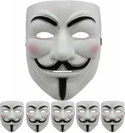 5x masque v pour vendetta guy fawkes masques en plastique anonymes