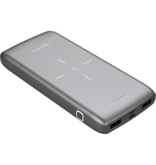 Batterie externe portable sans fil Power Bank 10000mAh QI 2 connecteurs USB