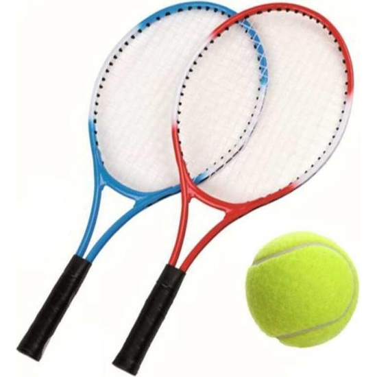 Set Tennis Couple Raquettes Balle 2 Joueurs Enfants Adultes Coloré