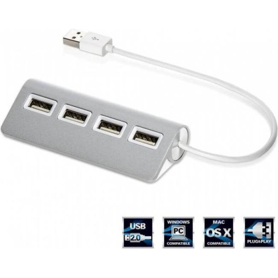 HUB 4 ports USB alimentation Prise en charge du port de lecteur flash...