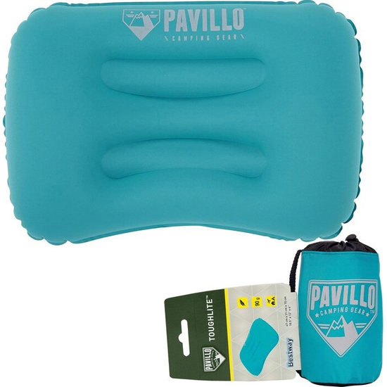 Pavillo Floqué Coussin Gonflable Voyage Pour Camping En Mer 47x31x15cm